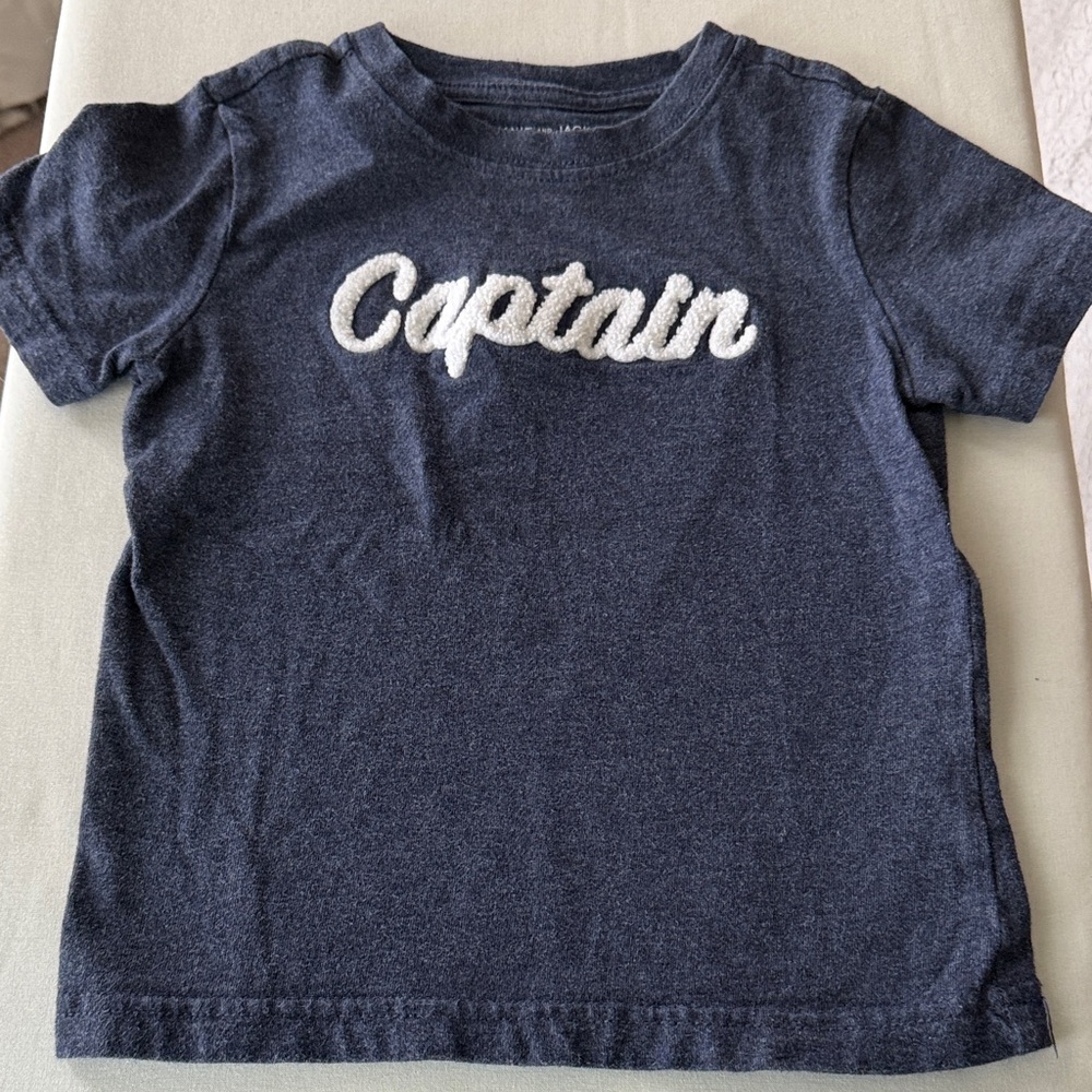 Janie and Jack Navy Blue Captain Tee
